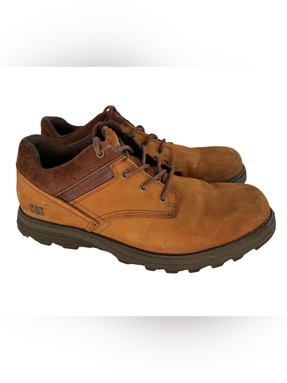 Caterpillar CAT Men's Work Shoes Brown Leather Size 11.5 Medium P718324